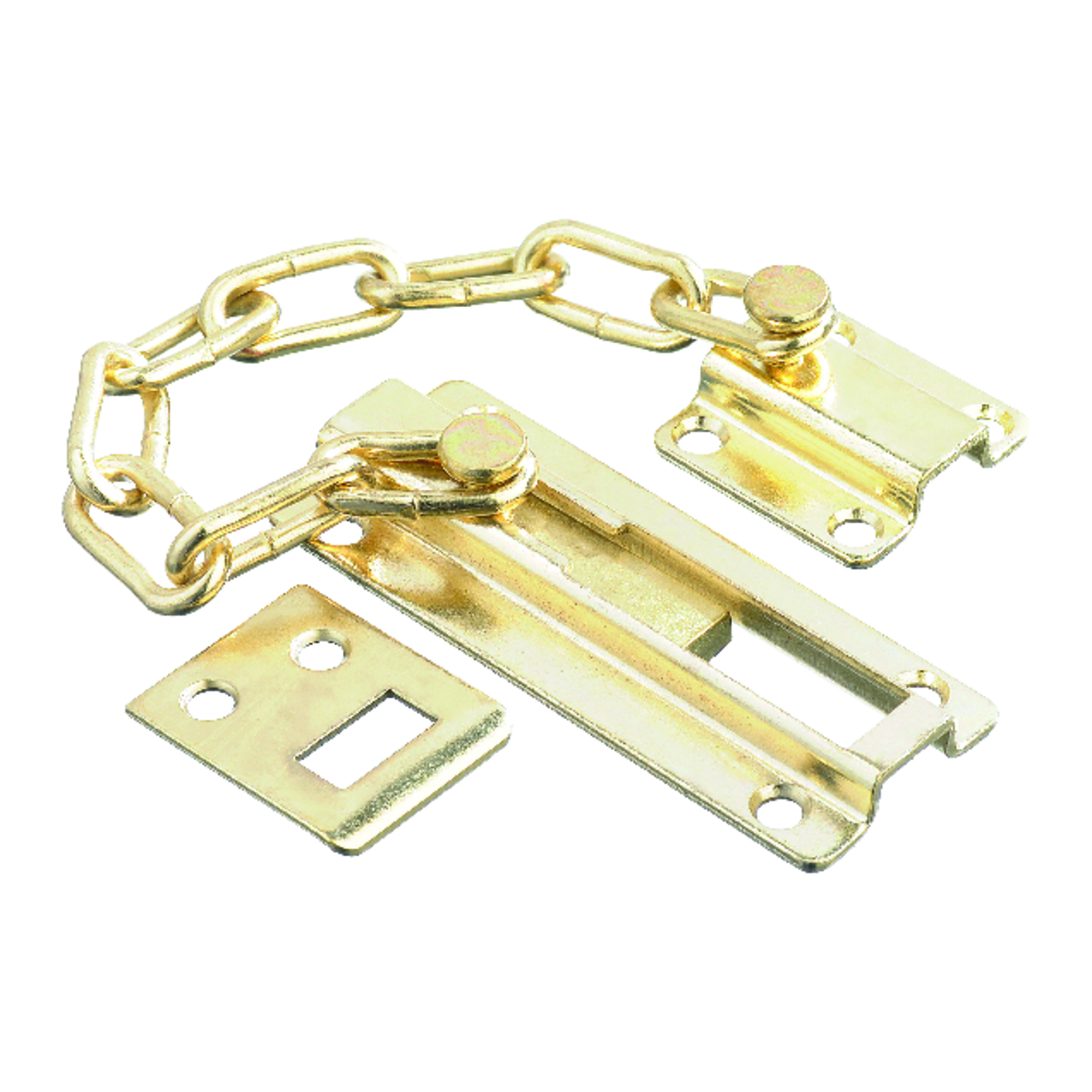 Ace 3.5 in. L Bright Brass Brass Dead Bolt Chain Guard