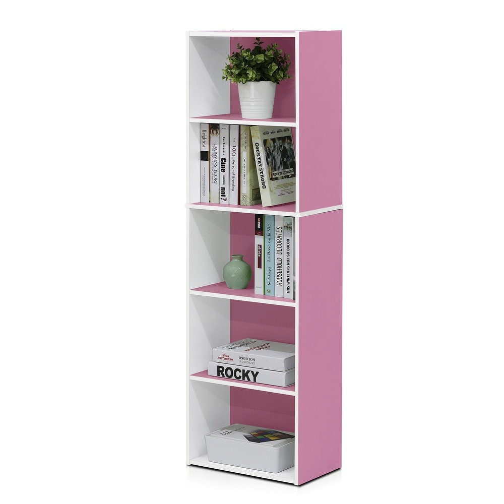Porch   Den Hollygrove Reversible Color 5 tier Open Shelf Bookcase