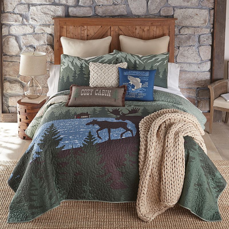 Donna Sharp Moose Retreat Quilt Set with Shams