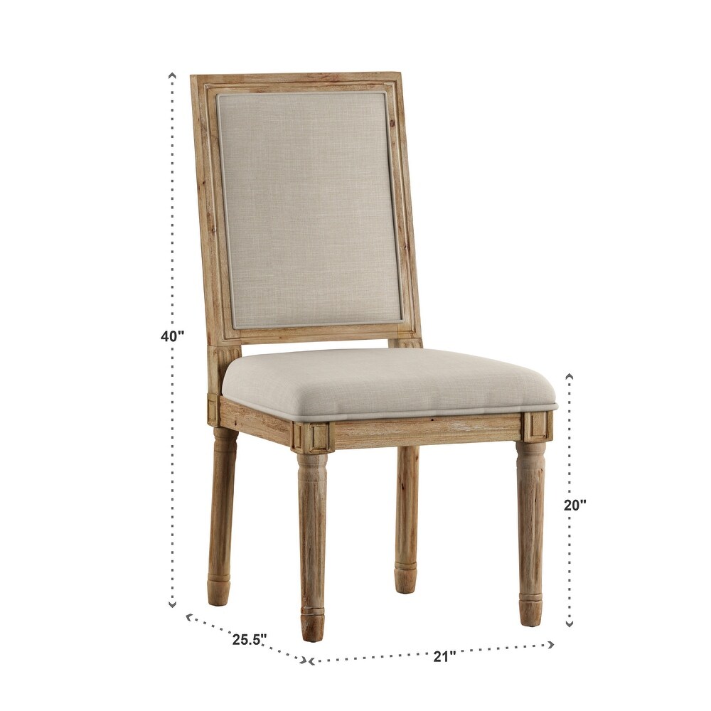 Deana Rectangular Linen Dining Chairs (Set of 2) by iNSPIRE Q Artisan