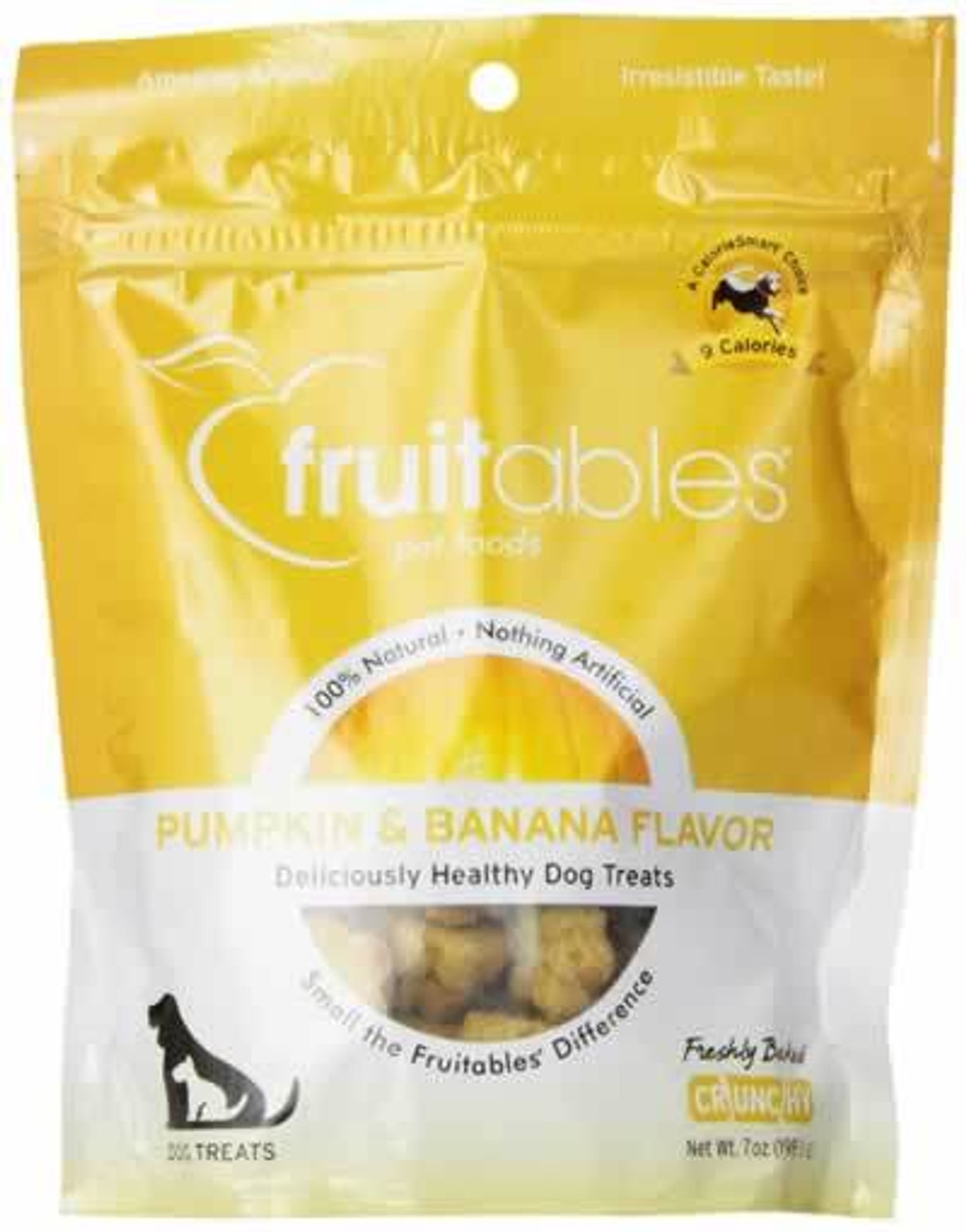 Fruitables Pumpkin and Banana Crunchy Baked Dog Treats 7 Ounces