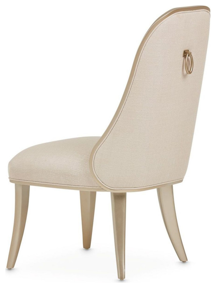 AICO Michael Amini Villa Cherie Side Chair  Set of 2 Pearl   Transitional   Dining Chairs   by Unlimited Furniture Group  Houzz