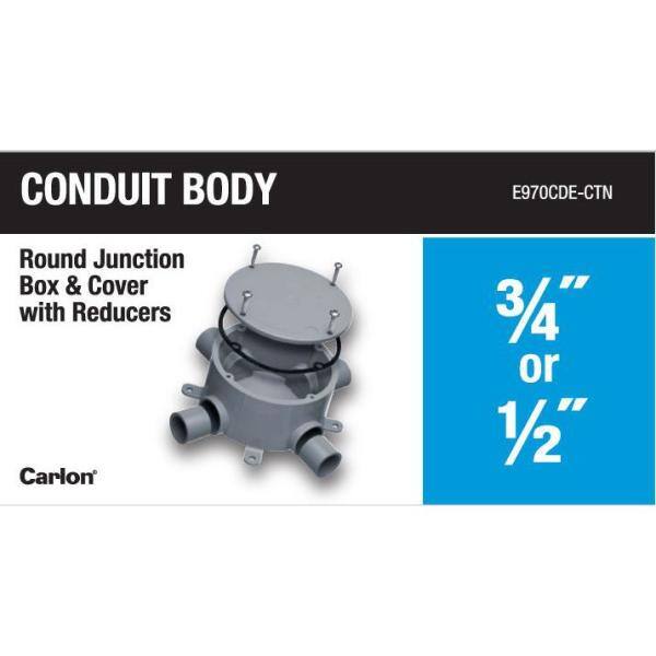 Carlon 12 in. Type-X Round Conduit Body E970CD-CTN