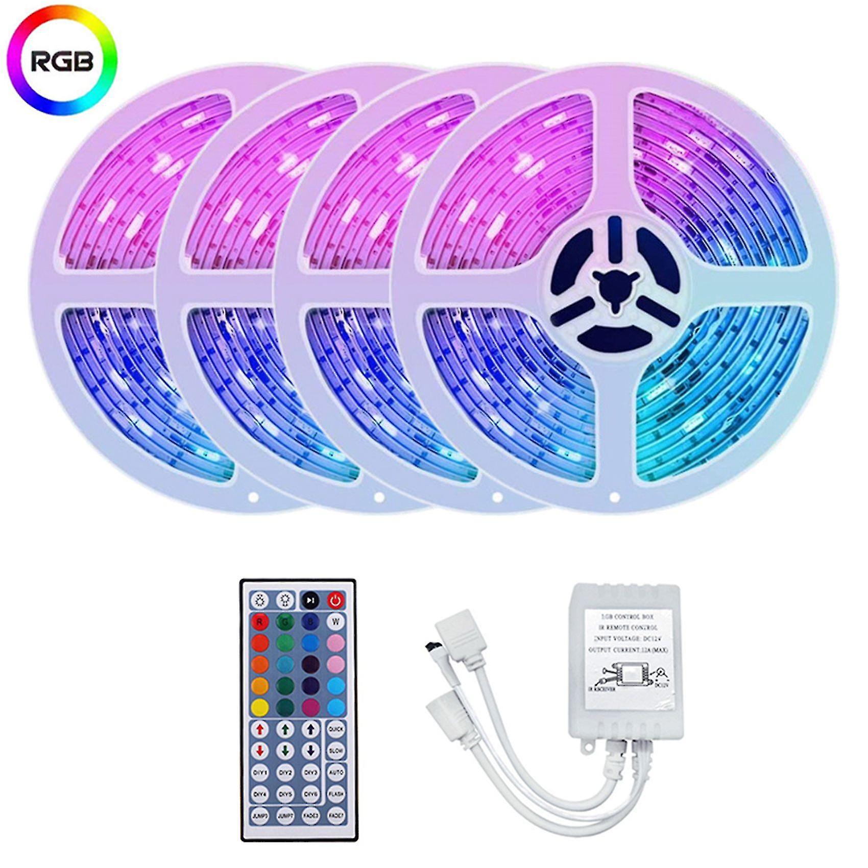 2835 Rgb Light Strip 20m Flexible Led Light Strip With 44 Keys Remote Controller+controller For Val