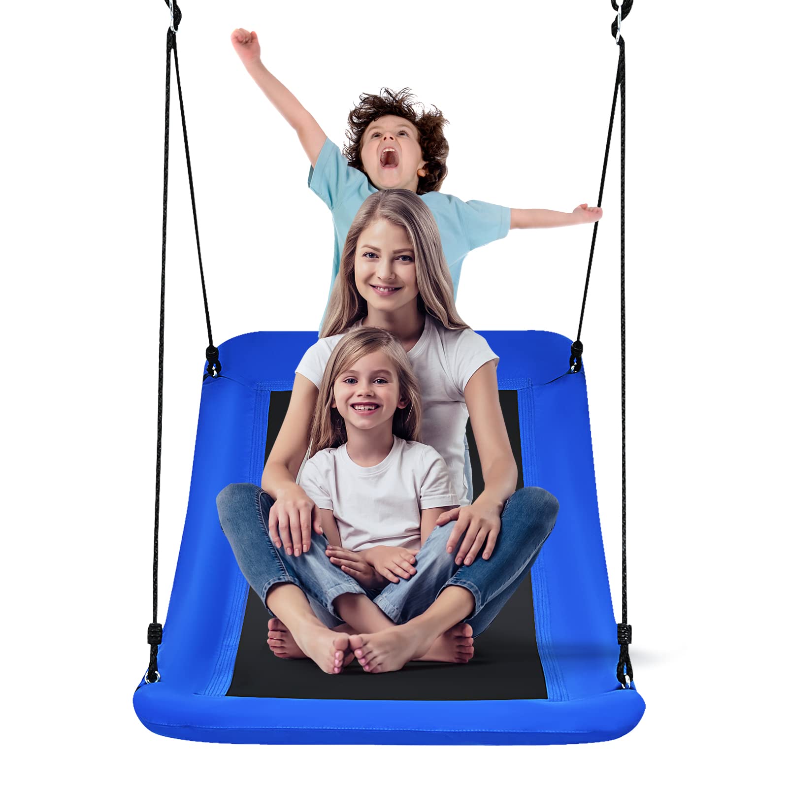 700 lbs Giant 60'' Costzon Platform Saucer Tree Swing Set for Kids and Adult