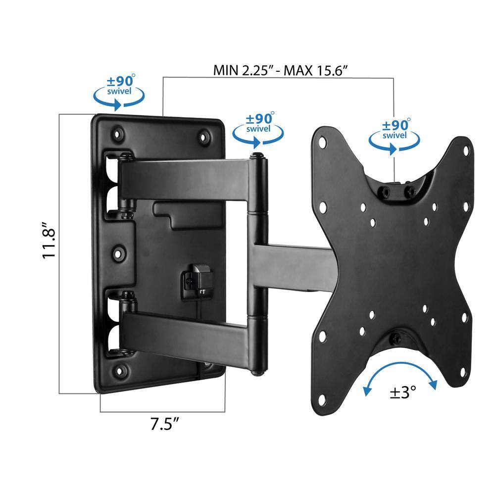 mount-it! Camper TV Wall Mount with Detachable Bracket for 23 in. to 42 in. Screens MI-431