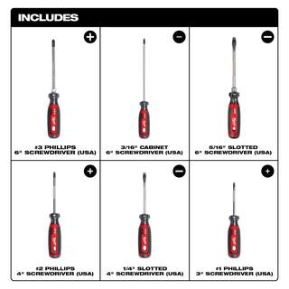 MW Screwdriver Set with Cushion Grip (6 Piece) MT200-6