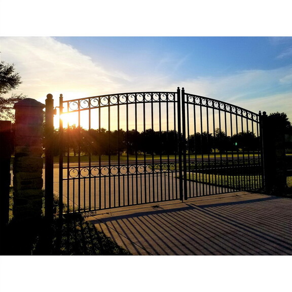 ALEKO DG14PARD AP Steel Dual Swing Driveway Gate  ...