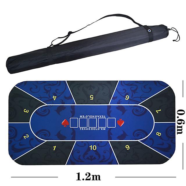 1.2*0.6m Hold'em Texas Poker Mat Blackjack Baccarat Dice Roulette  Durable Rubber Home Gaming Desk Pad Casino Chips Tablecloth