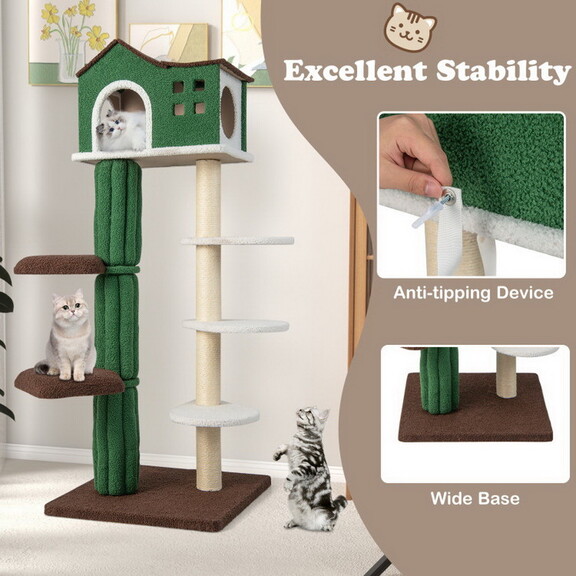 Costway 19345286 Multi level Cat Tree with Condo a...