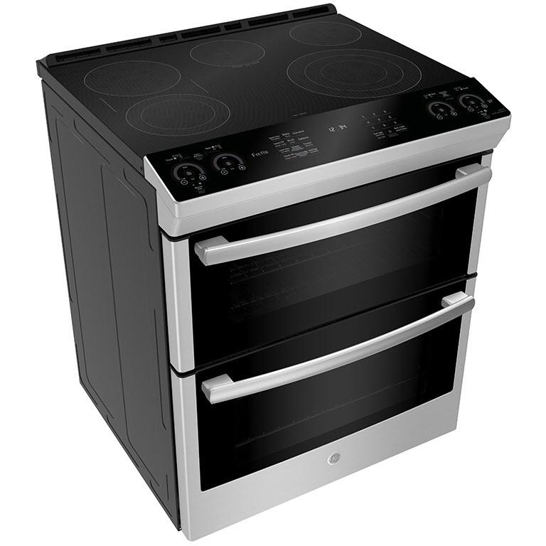 GE Profile 30-inch Slide-in Electric Range with True European Convection Technology PCS980YMFS