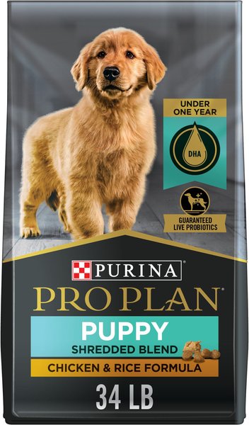 Purina Pro Plan Puppy Shredded Blend Chicken and Rice Formula with Probiotics Dry Dog Food