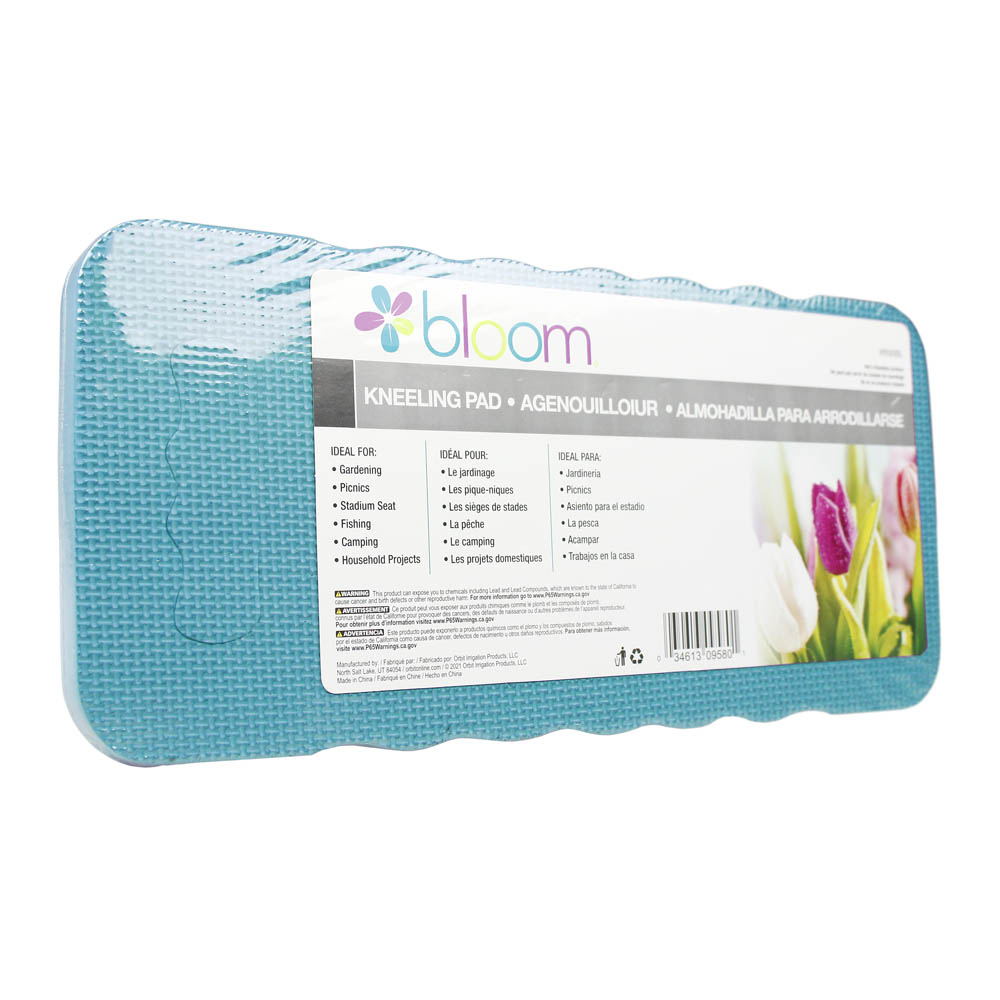 Bloom 16" x 7.25" Garden Kneeling Pad Cushion with Carrying Handle 9680BL Blue