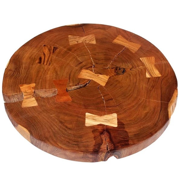 vidaXL Log Coffee Table Solid Acacia Wood (21.7