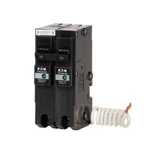 Eaton BR 50 Amp 2 Pole Circuit Breaker with Surge Protection BR250SUR