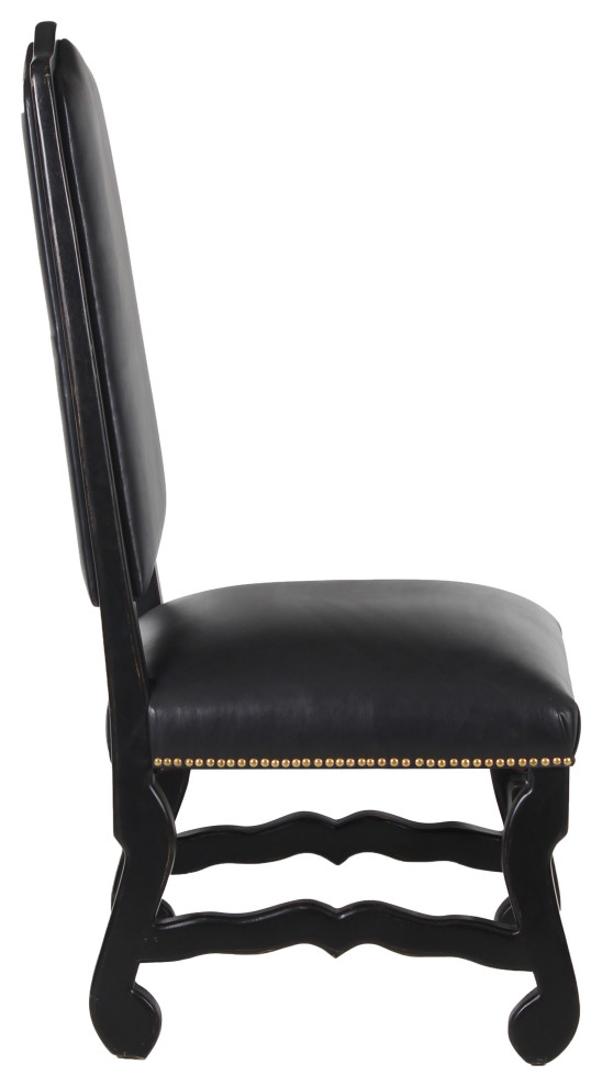 Classic Dining Chair  Black Leather  Set of 5   Traditional   Dining Chairs   by John Proffitt Home  Houzz