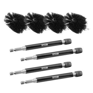 RYOBI 2-Piece Abrasive Bristle Brush Cleaning Kit with Extension (4-Pack) A95GCK1-4