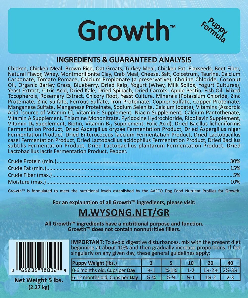 Wysong Growth Dry Dog Food