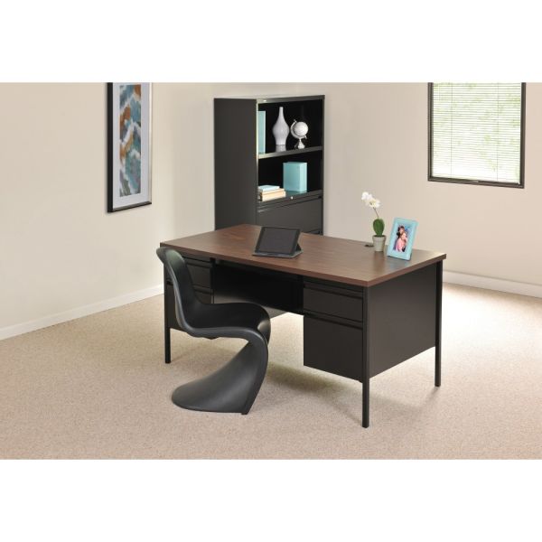 Lorell Fortress Series Double-Pedestal Computer Desk