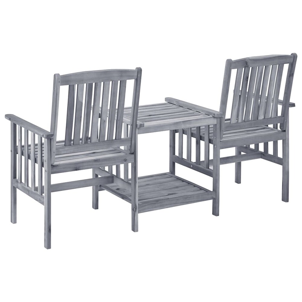 vidaXL Patio Chairs with Tea Table 62.6\