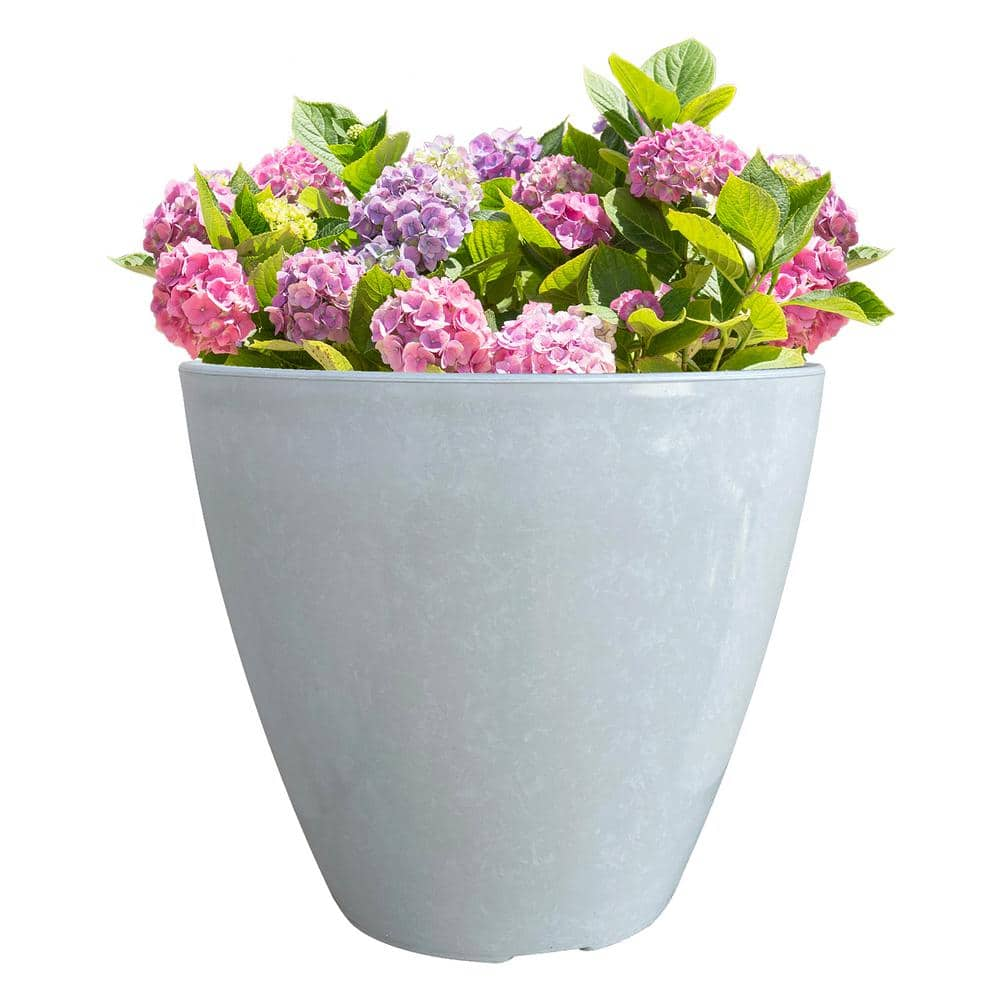 Trendspot 16 in. White Kurv Resin Planter (2-Pack) EPS00405N-16W2