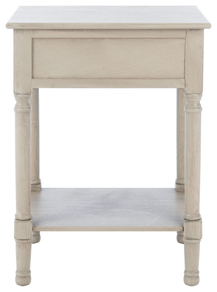 Audi One Drawer Accent Table Greige   French Country   Side Tables And End Tables   by AED Luxury Home Decor  Houzz