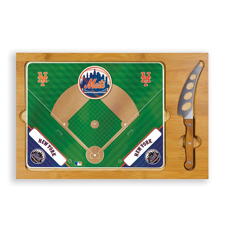 Picnic Time New York Mets Icon Rectangular Cutting Board Gift Set