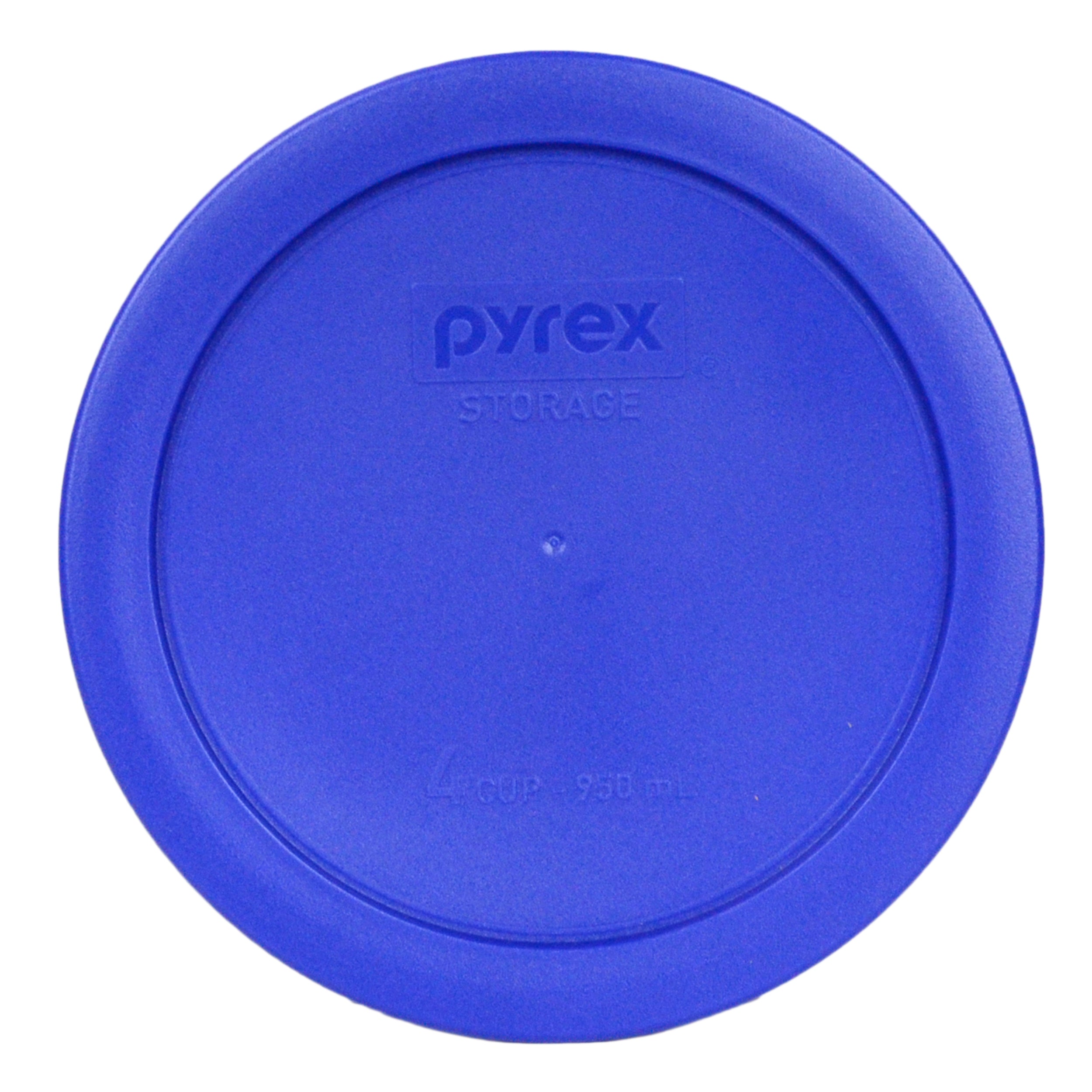 Pyrex (1) 7201 4-Cup Glass food storage Bowl and (1) 7201-PC Cadet Blue Plastic Lid