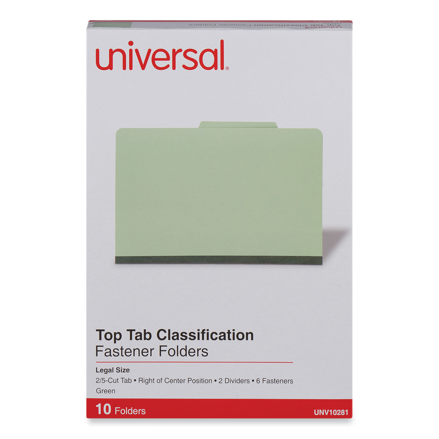 Six-Section Pressboard Classification Folders by Universalandreg; UNV10281