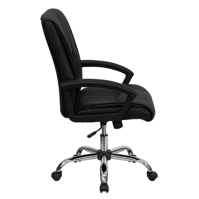 Flash Furniture Hansel Mid-Back LeatherSoft Swivel Manager's Office Chair