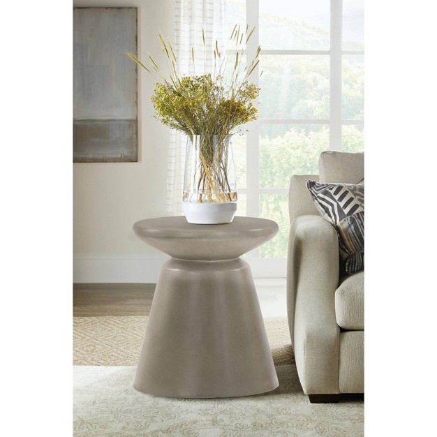 Umbre Concrete End Accent Stool Table Gray Armen Living