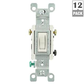 Leviton 15 Amp 3-Way Toggle Switch White (12-Pack) VW1-01453-HM1