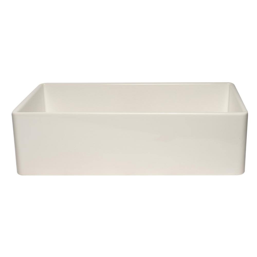 ALFI BRAND Farmhouse Fireclay 35.88 in. Single Bowl Kitchen Sink in White AB536-W