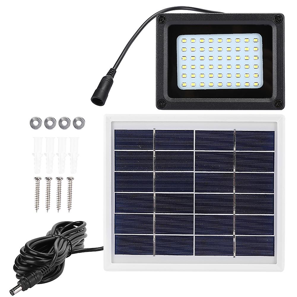 54led Solar Flood Light Outdoor Waterproof Wall Lamp Floodlight For Garden Lawnwhite