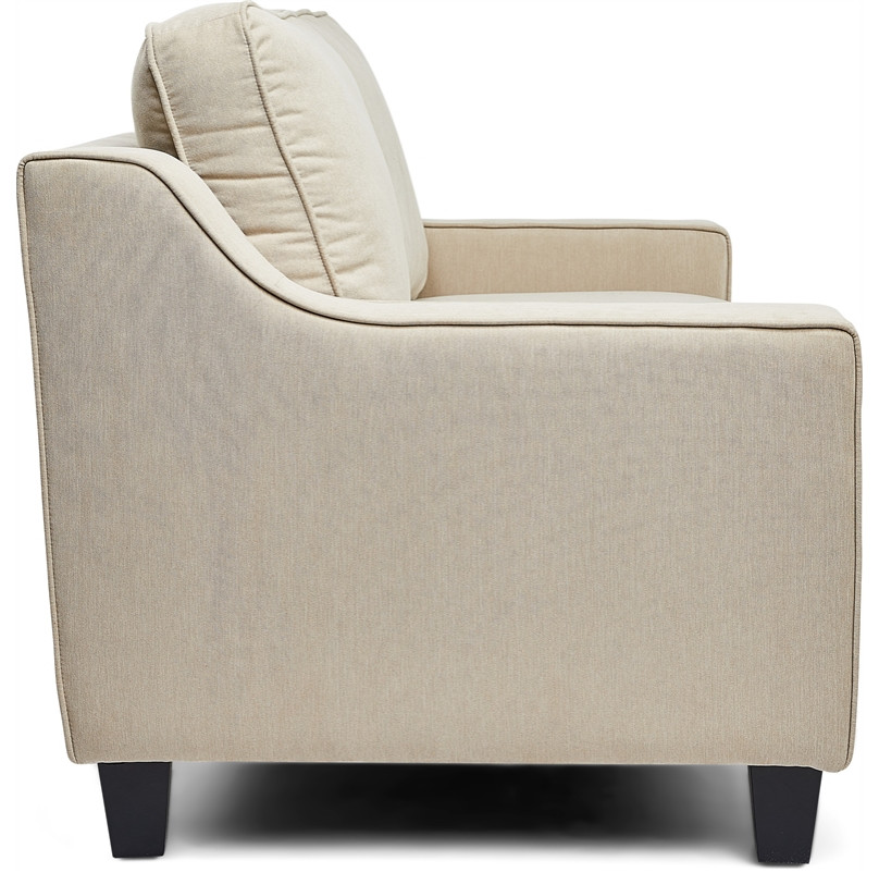 Finch Smithson Tan Loveseat With Track Arms   Transitional   Loveseats   by Homesquare  Houzz