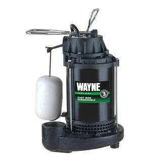 Wayne 13 HP Cast Iron Submersible Sump Pump with Vertical Float Switch CDU790