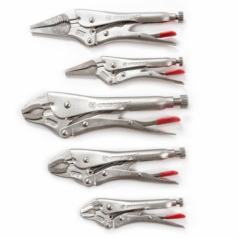 Crescent Locking Plier Set with Wire Cutter and Cushion Grip (5-Piece) CLP5SETN-08