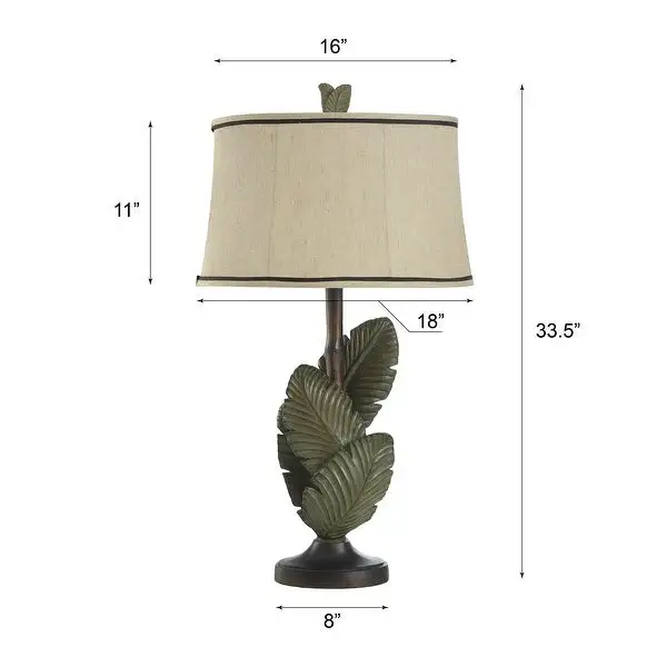 StyleCraft Islamadora Wentworth Bronze and Gray Table Lamp - Beige Softback Fabric Shade