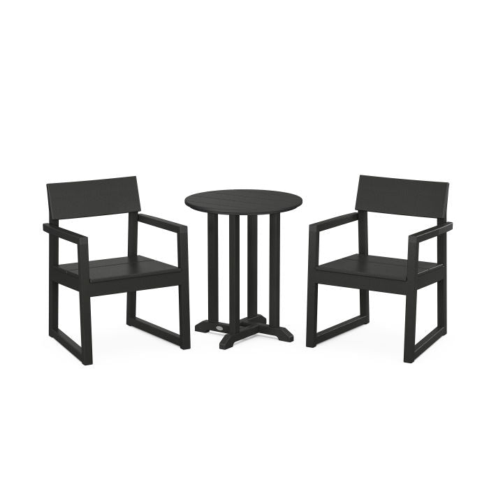 Polywood EDGE 3-Piece Round Dining Set PWS1297-1