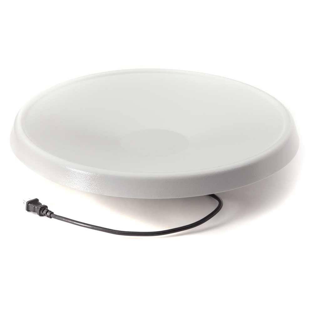 BIRDS choice Small White Pedestal Heated Bird Bath HPED-WH