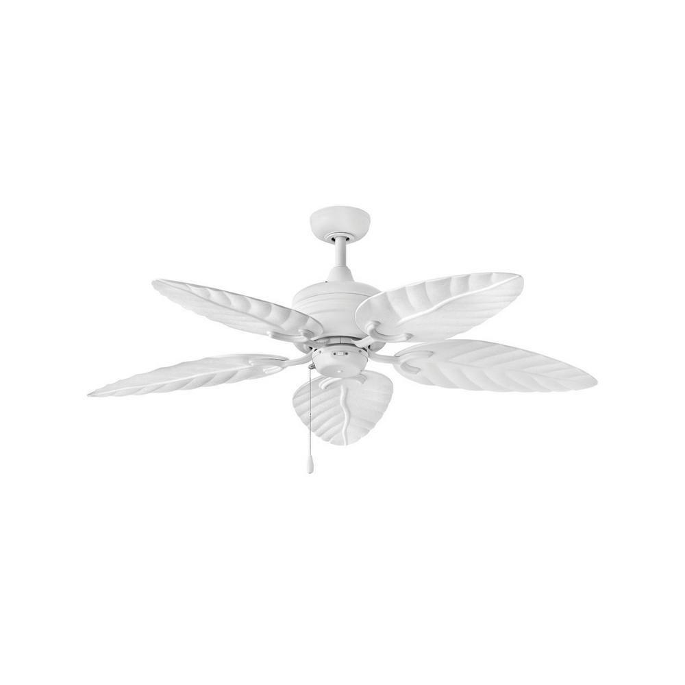 HINKLEY Tropic air 52 in IndoorOutdoor Matte White Ceiling Fan Pull Chain