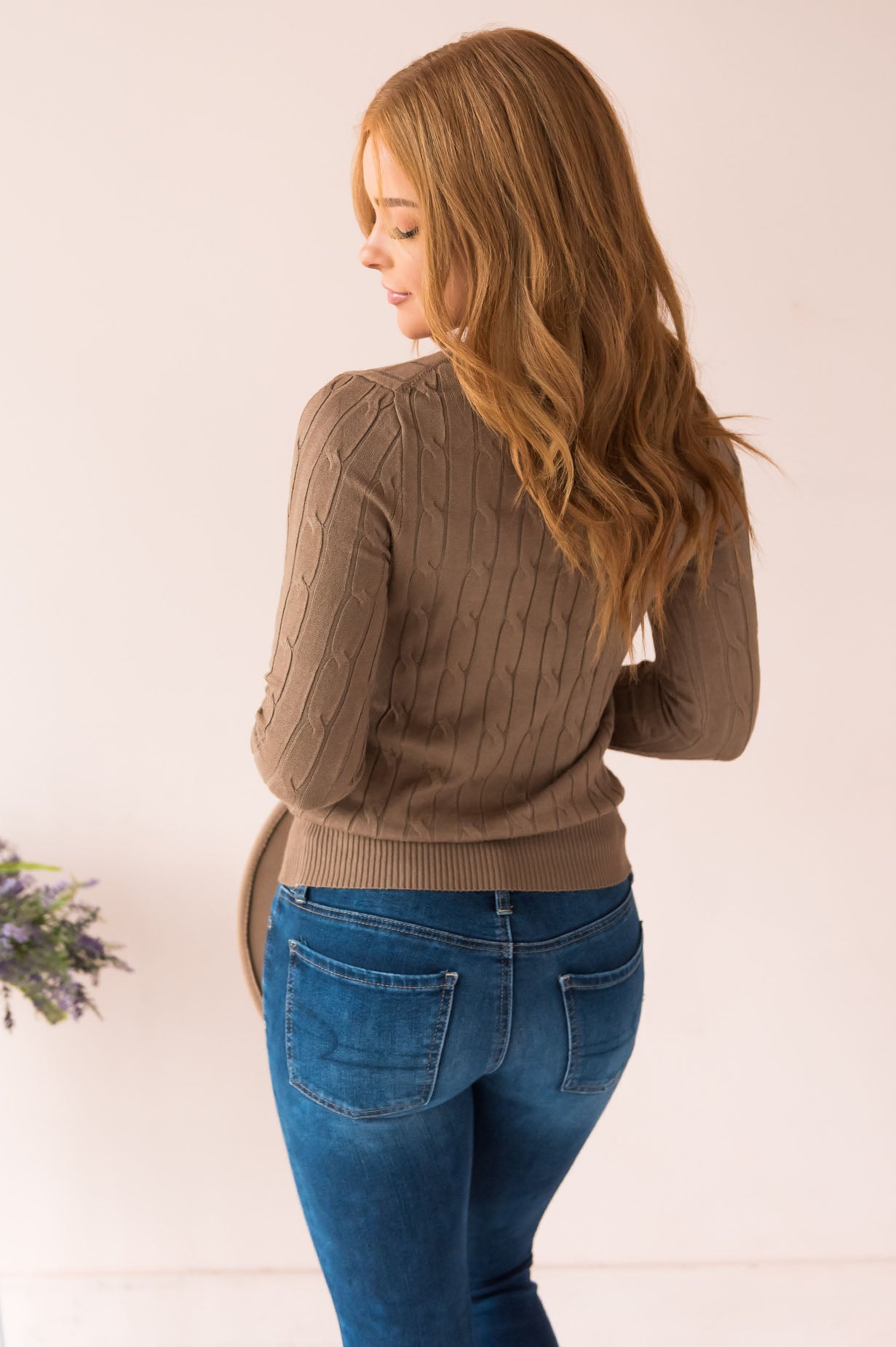 Restful Nights Modest Twisted Cable knit Sweater