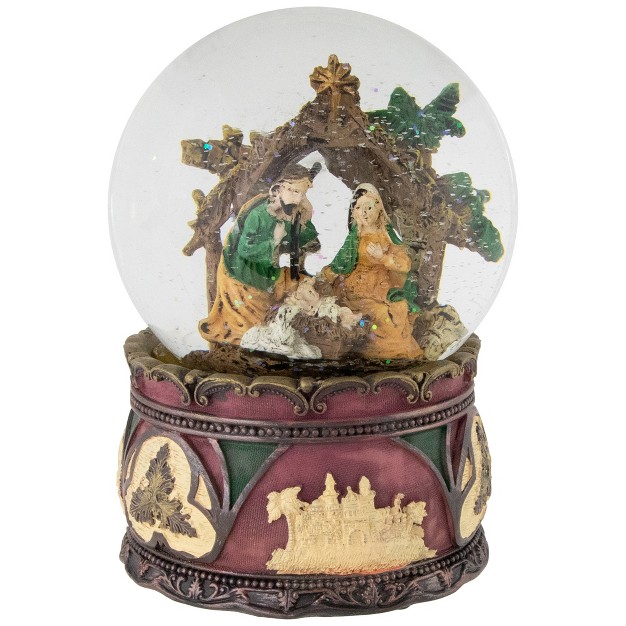 Holy Family Nativity Scene Christmas Snow Globe