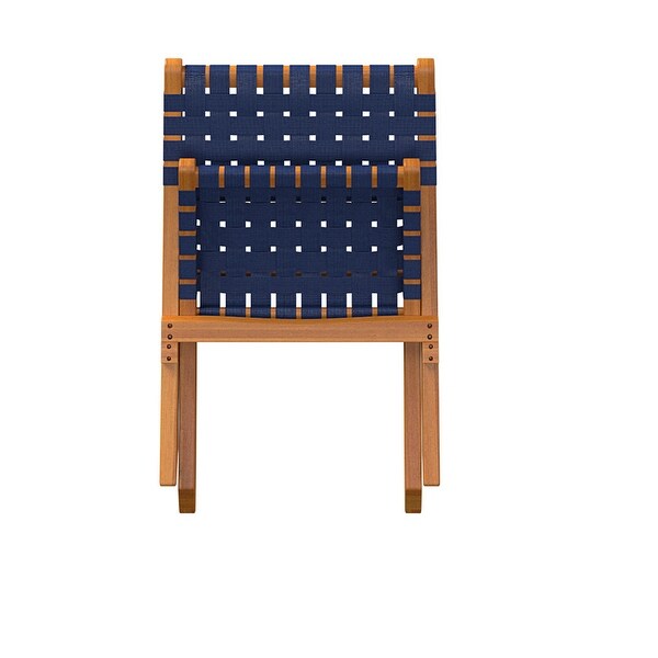 Sava IndoorOutdoor Folding Chair in Navy Blue Webbing