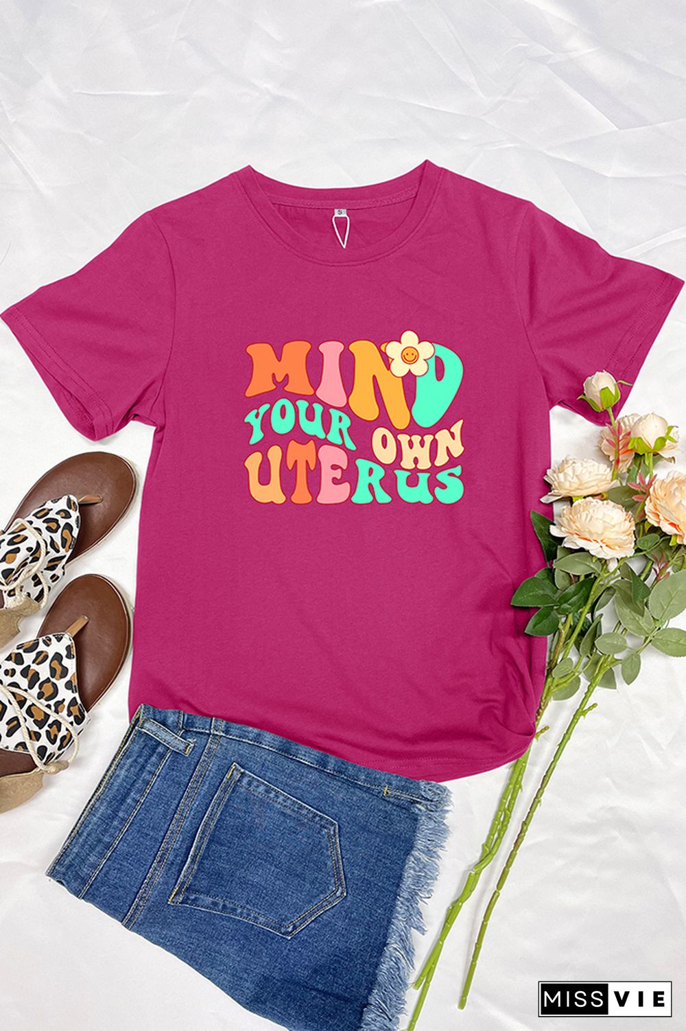 Mind your own Uterus Graphic Tee Wholesale