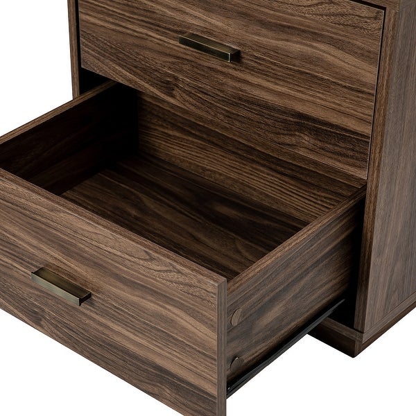 Mauer 2-Drawer End table with Storage by HULALA HOME