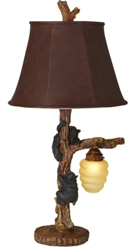 32 Inch Bear With Honey Light Table Lamp