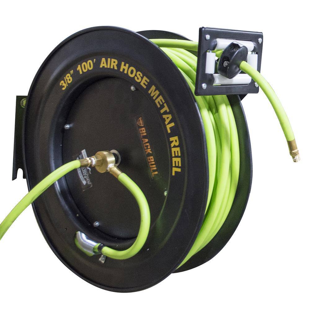 BLACK BULL 100 ft. Retractable Air Hose Reel with Auto Rewind 807202