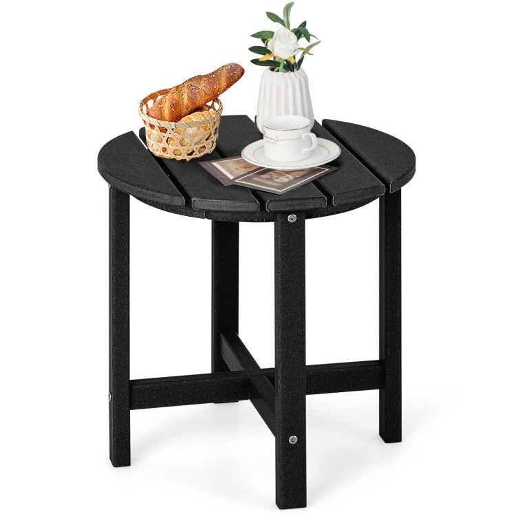 18 Inch Round Weather Resistant Adirondack Side Table