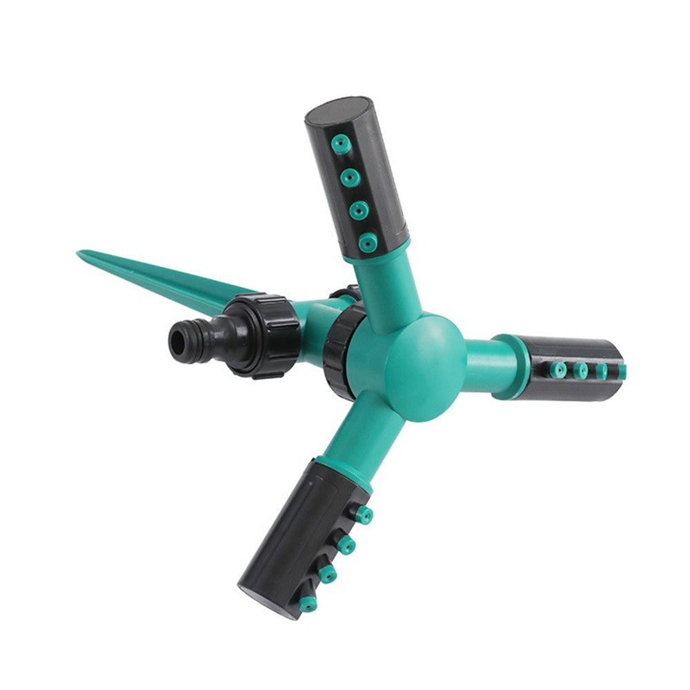 360°Rotating Garden Sprinkler with Adjustable Nozzle- Leak-Free Lawn Sprinkler Easy Hose Connection Spike Base Gardening Watering System